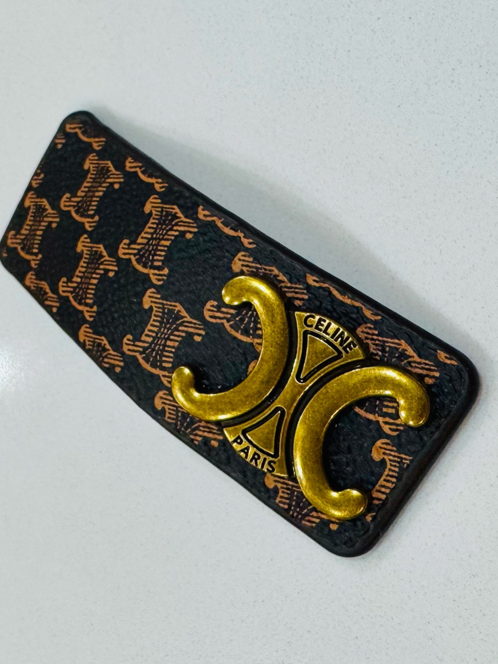 CELINE Triomphe Hair Barrette - Picture 4 of 5